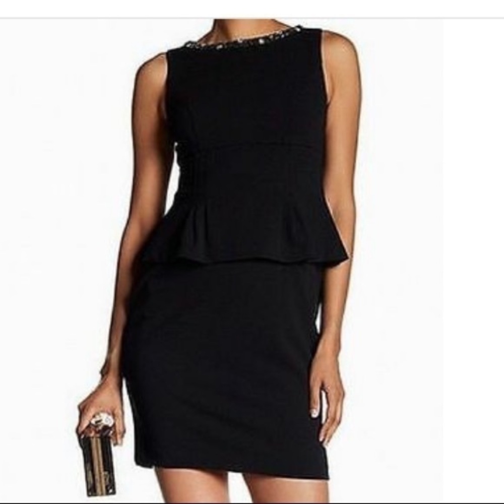 Vince Camuto Embellished Peplum Dress